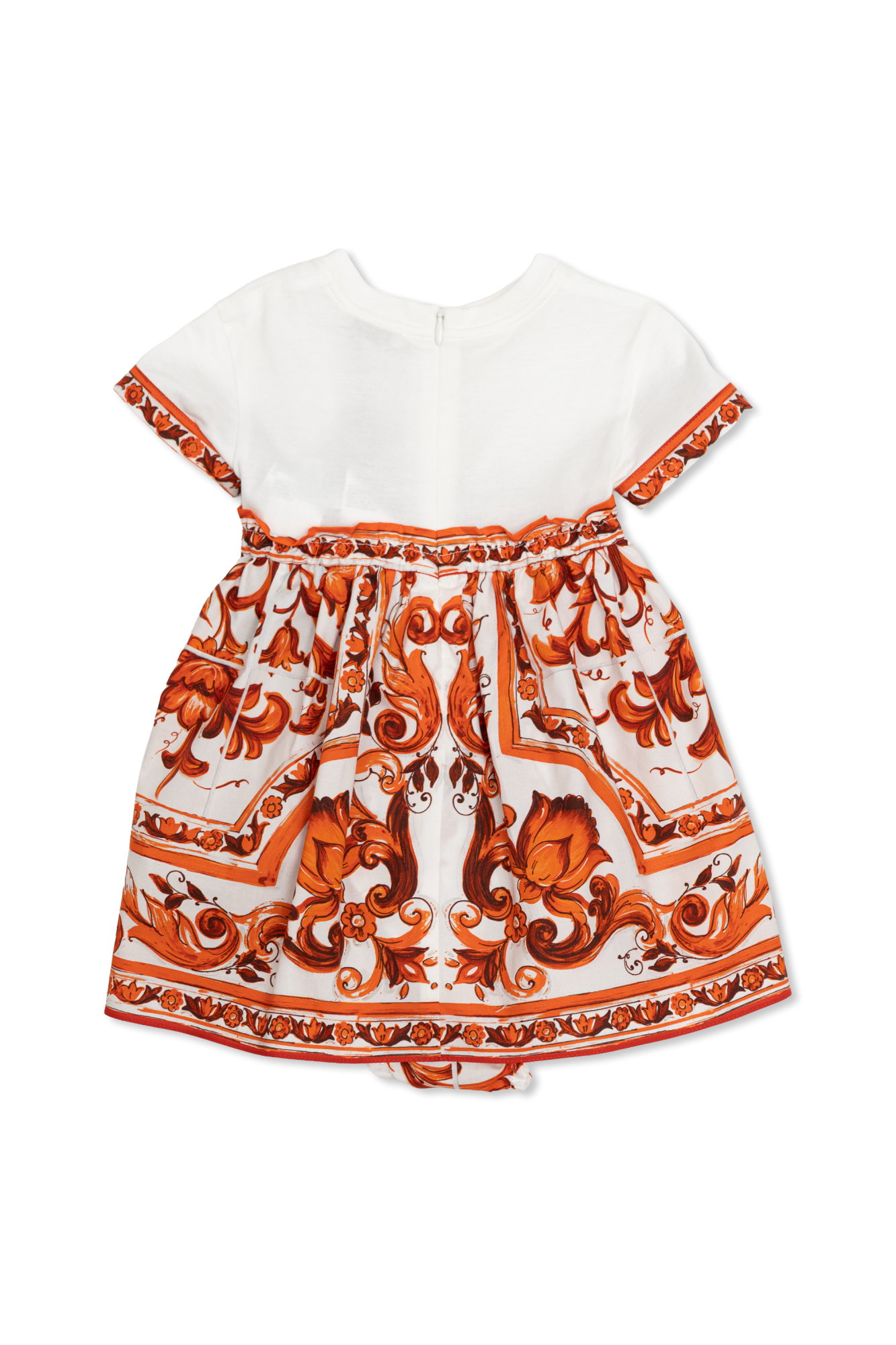 Orange Dress with floral motif Dolce & Gabbana Kids - Vitkac Canada